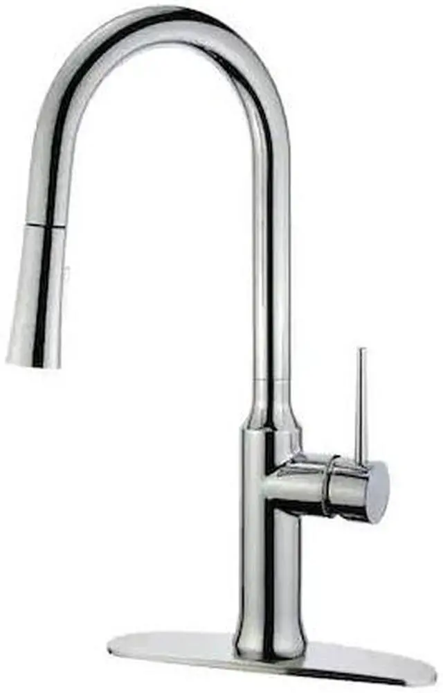 Alt view image 2 of 12 - Gourmetier LS2721NYL Single-Handle Pull-Down Kitchen Faucet, Polished Chrome