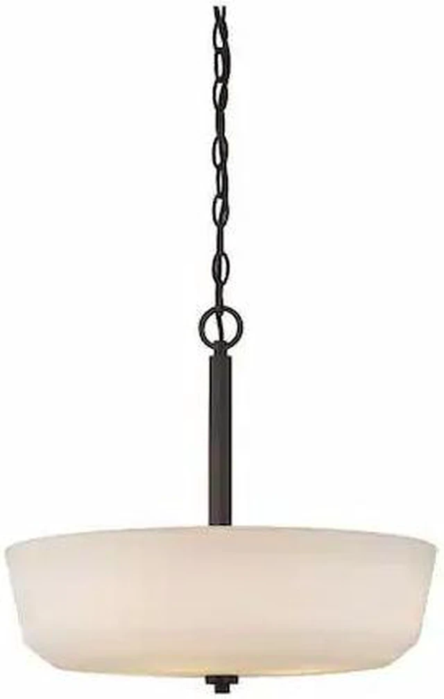Main image of NUVO 60-5907 Willow 4 Light Pendant White Glass Forest Bronze