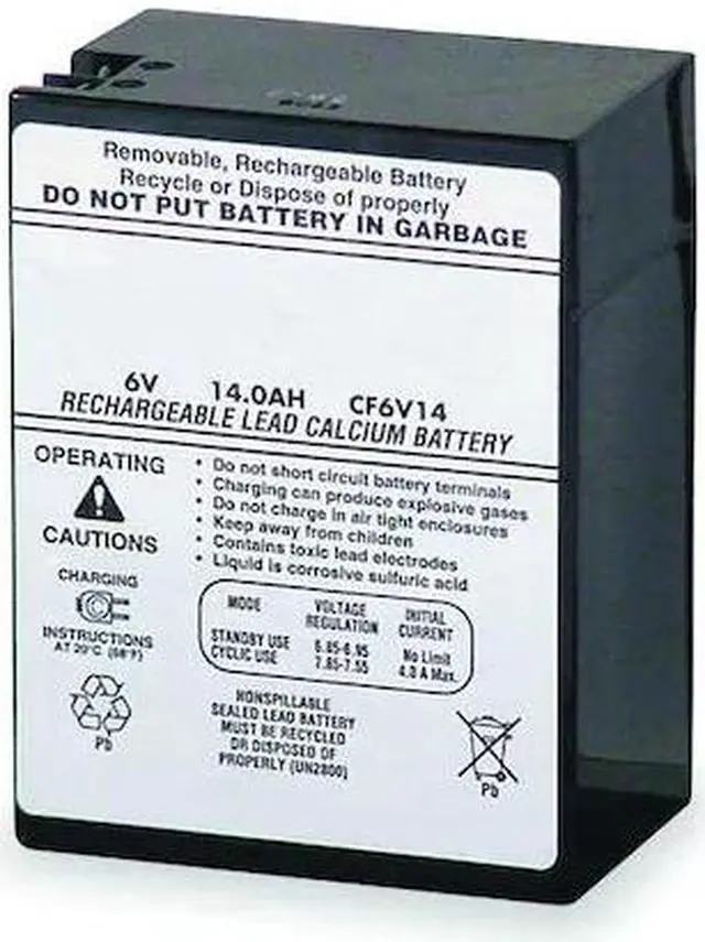 Main image of ACUITY LITHONIA ELB 0614 Battery,Lead Calcium,6V,14A/HR.