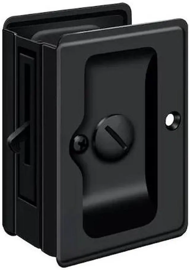 Main image of 3.25 in. x 2.25 in. Adjustable Heavy Duty Privacy Pocket Lock (Paint Black)