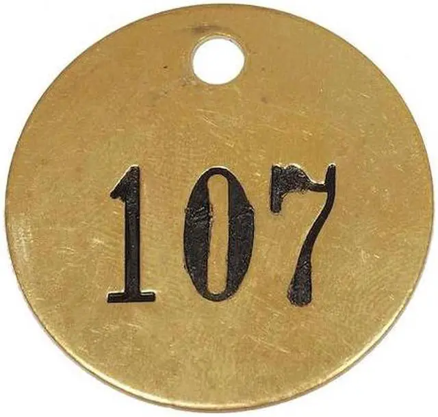 Main image of ZORO SELECT 1F028 Nbr Tag,1-1/2 x 1-1/2 In,101-125