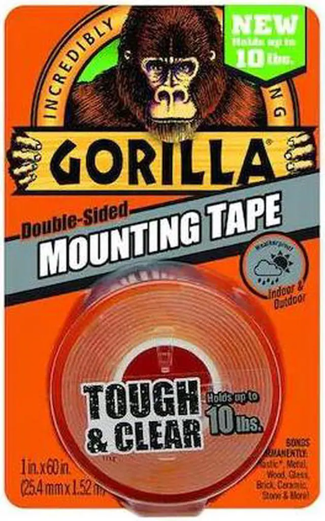Alt view image 2 of 10 - Mounting Tape,Clear,5 ft. L GORILLA GLUE 6065001
