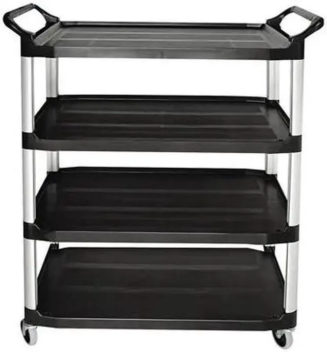 Main image of RUBBERMAID COMMERCIAL RUB442BL Rubbermaid Black Service Cart, 41" x 20" x 51",