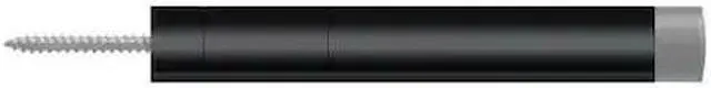 Alt view image 2 of 3 - Deltana BDS450U19 4-1/2" Maximum Extension Solid Brass Baseboard Door Bumper, Paint Black