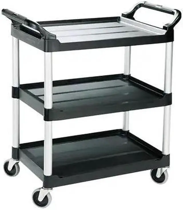 Main image of RUBBERMAID COMMERCIAL RUB440BL Rubbermaid Service Cart, 34" x 19" x 38", Black,