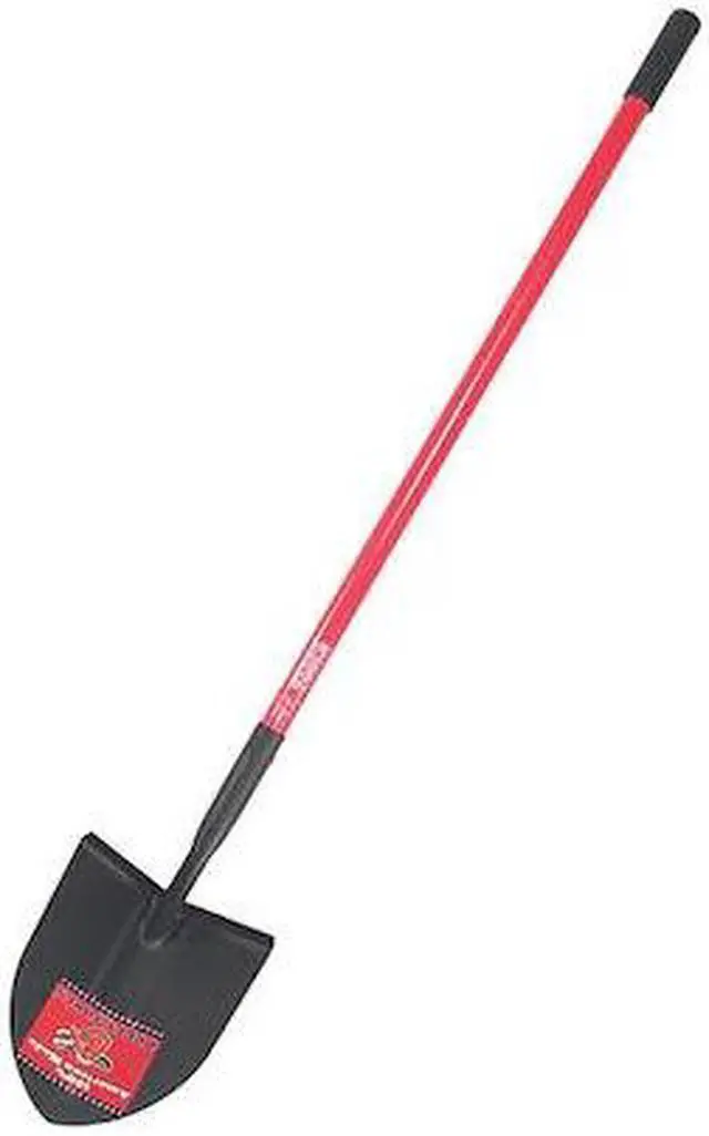Alt view image 2 of 4 - bully tools 82515 14-gauge round point shovel with fiberglass long handle