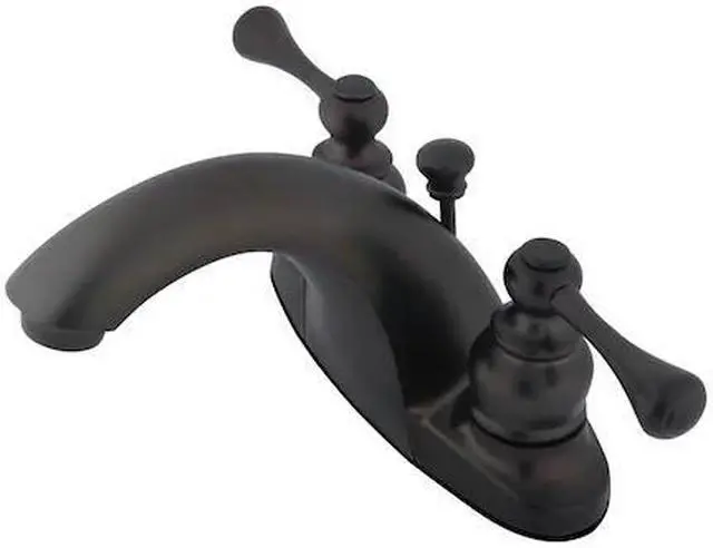 Alt view image 2 of 10 - Two Handle 4" Centerset Lavatory Faucet with Retail Pop-up in Oil Rubbed Bronze by Kingston Brass