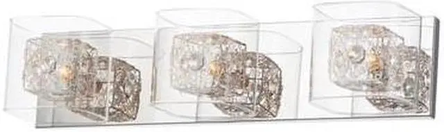 Alt view image 2 of 3 - ET2 E22833-18SVPC Gem 3 Light Polished Chrome Vanity Wall Light