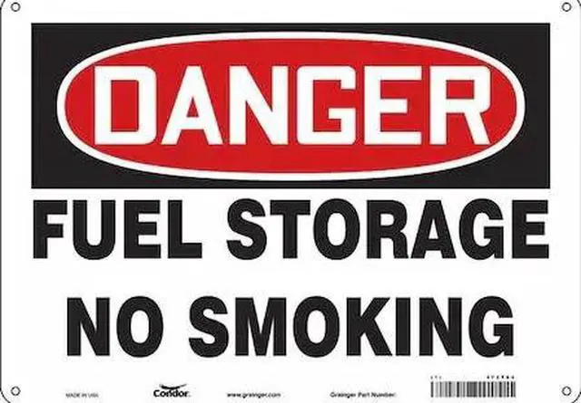 Main image of CONDOR 473T64 No Smoking Sign, 10" H, 14 in W,  Horizontal Rectangle, English,