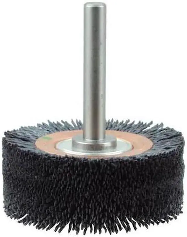 Main image of WEILER 86151 Bore-Rx 3" Dia   Brush Deburring .043/120CG Crimped Fill,3/8" Stem