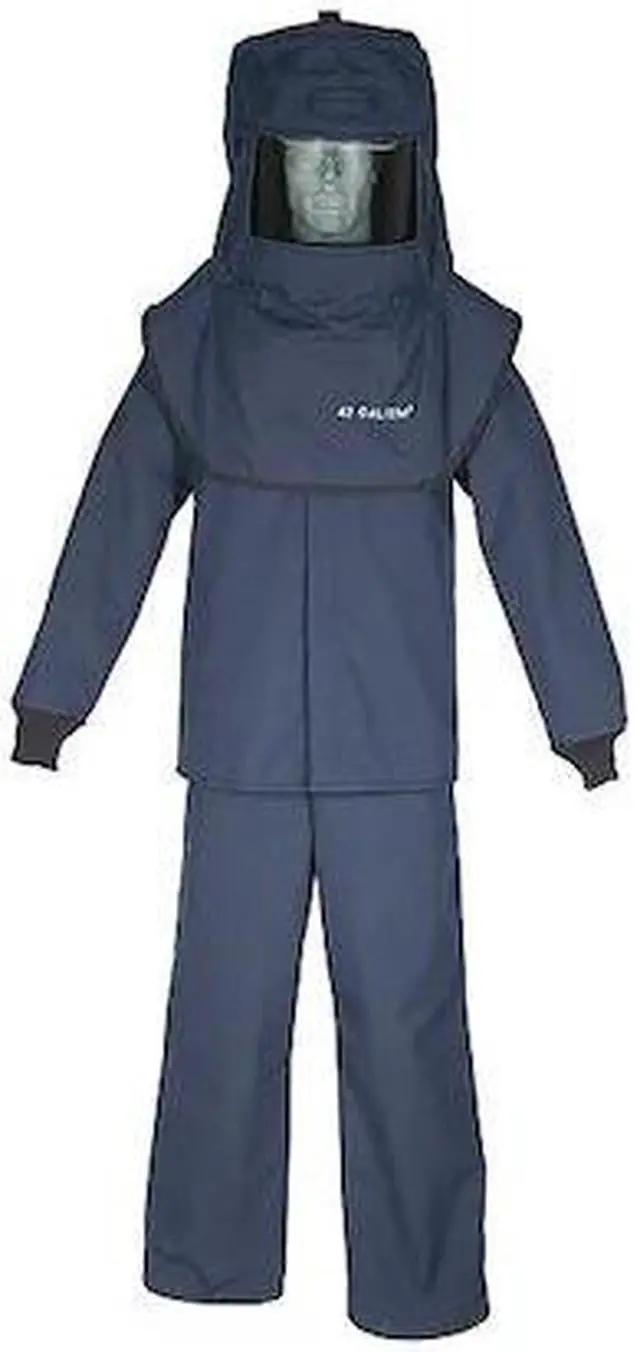 Alt view image 2 of 2 - Oberon Company Arc Flash Suit Kit,Gray,XL  LNS4B-XL