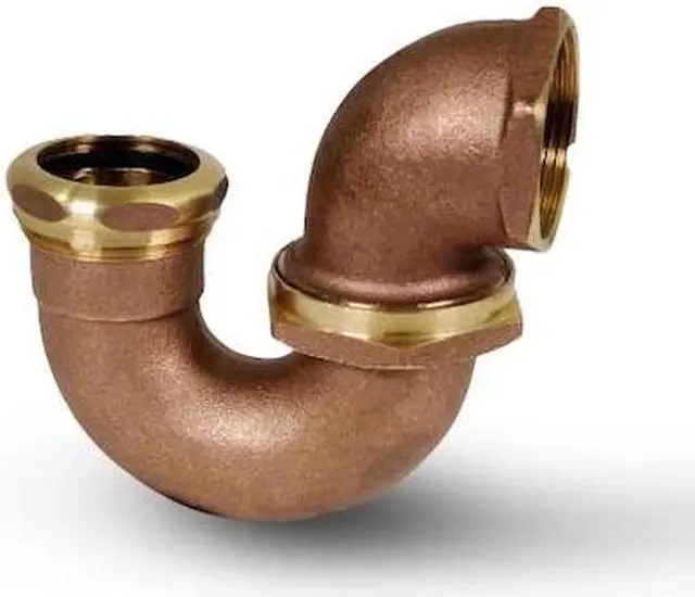 Main image of EVERFLOW 21315 IPSx1-1/2" LA Pattern Trap for Tubular Drain Applications, Brass