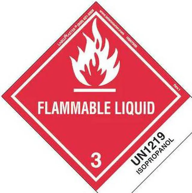 Main image of LABELMASTER HSN7500 Flammable Liquid Label,UN1219,PK500