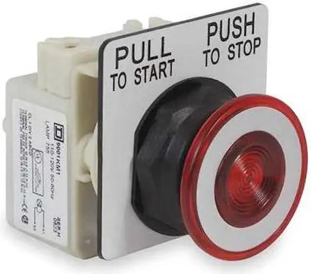 Alt view image 2 of 2 - SCHNEIDER ELECTRIC 9001SKR9P1R Illuminated Push Button Operator, 30 mm, Red