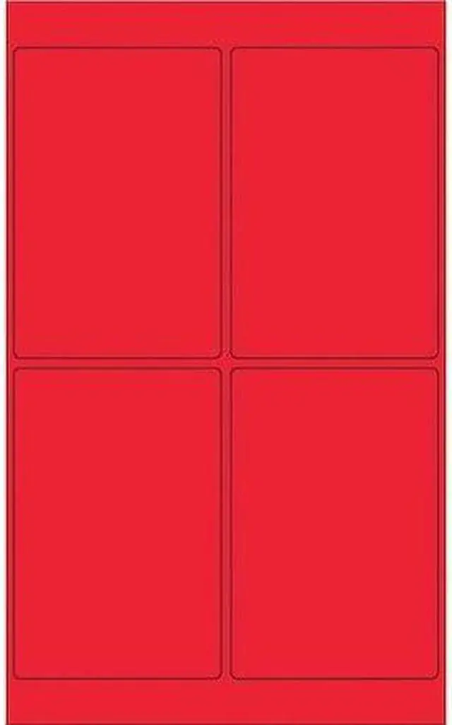 Main image of TAPE LOGIC LL186RD Tape Logic® Rectangle Laser Labels, 4" x 6", Fluorescent