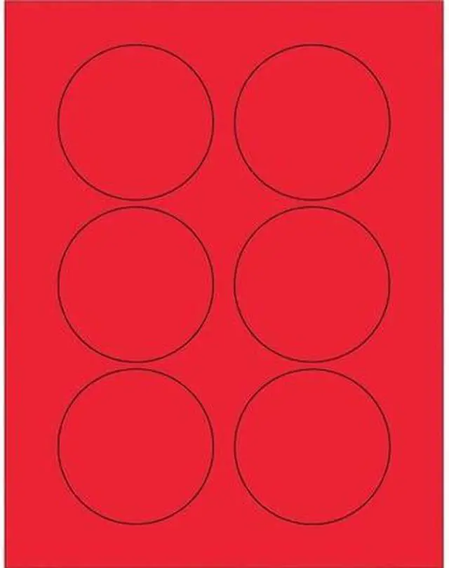 Main image of TAPE LOGIC LL195RD Tape Logic® Fluorescent Circle Laser Labels, 3", Fluorescent