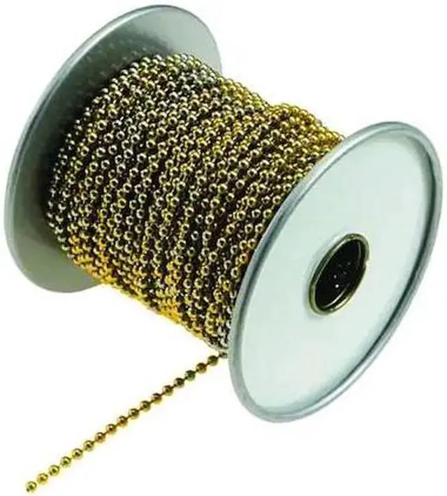 Main image of LUCKY LINE 31800 Bead Chain Sp,Gld,Yel Brs,100 ft.