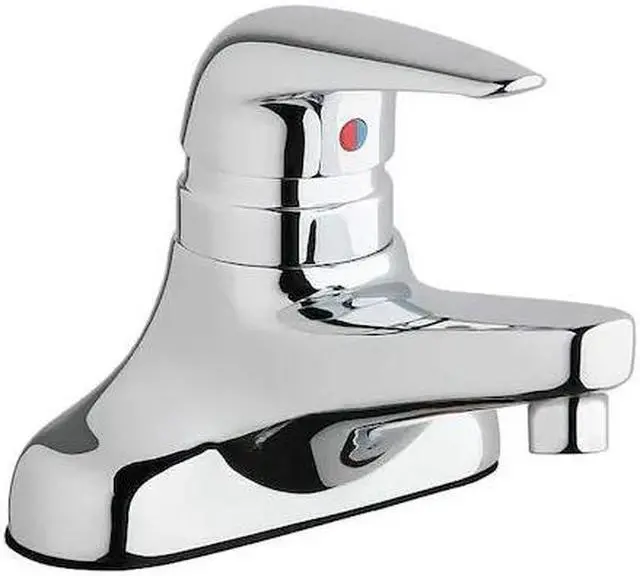 Alt view image 2 of 2 - CHICAGO FAUCET 420-E2805ABCP Manual Low Arc Bathroom Faucet, 4" Mount, Polished