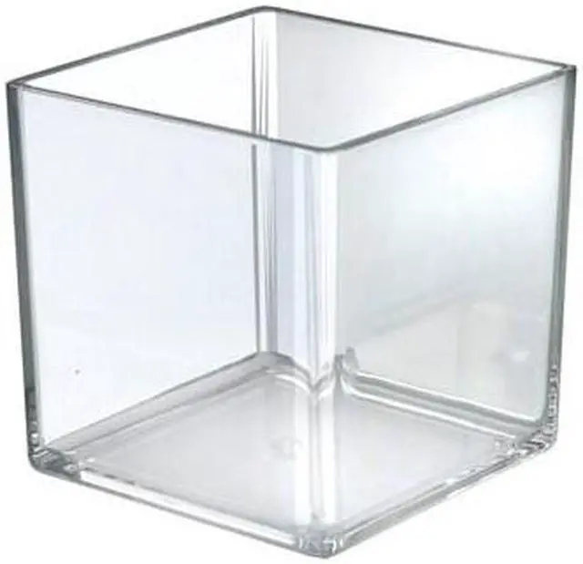 Main image of AZAR DISPLAYS 556306 6" Deluxe Clear Acrylic Cube Bin, PK4