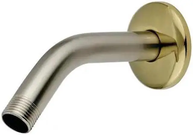 Main image of SHOWERSCAPE K150K9 Shower Arms and Flange, Brushed Nickel/Polished Brass, Wall