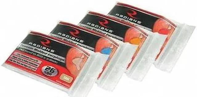 Alt view image 2 of 5 - RADIANS CEP001-T Reusable Uncorded Molded Ear Plugs, Custom Fit Shape, 26 dB, 1