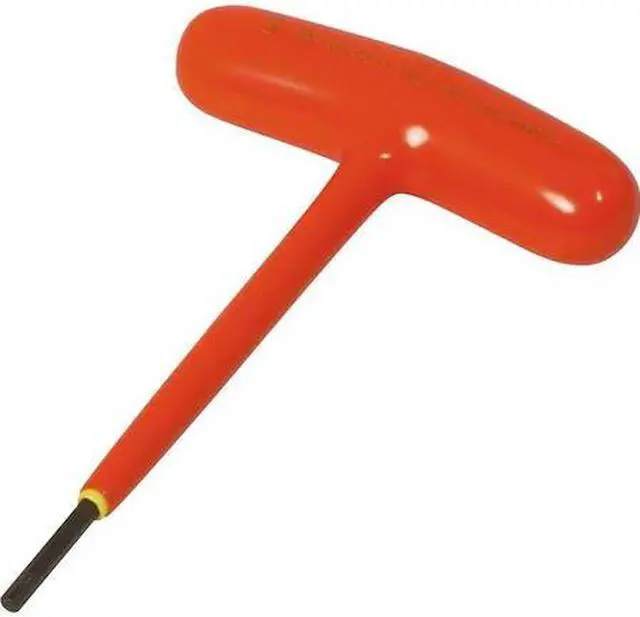 Main image of GRAY TOOLS 67603-I 3mm T-handle S2 Hex Key, 1000V Insulated