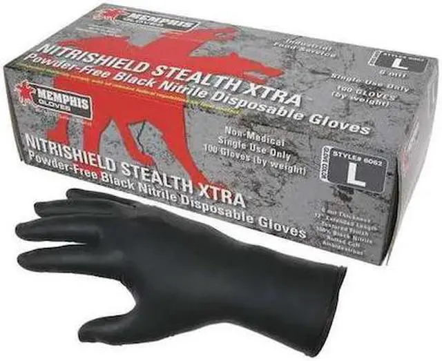Main image of MCR SAFETY 6062XL NitriShield 6062, Disposable Gloves, 6 mil Palm, Nitrile,