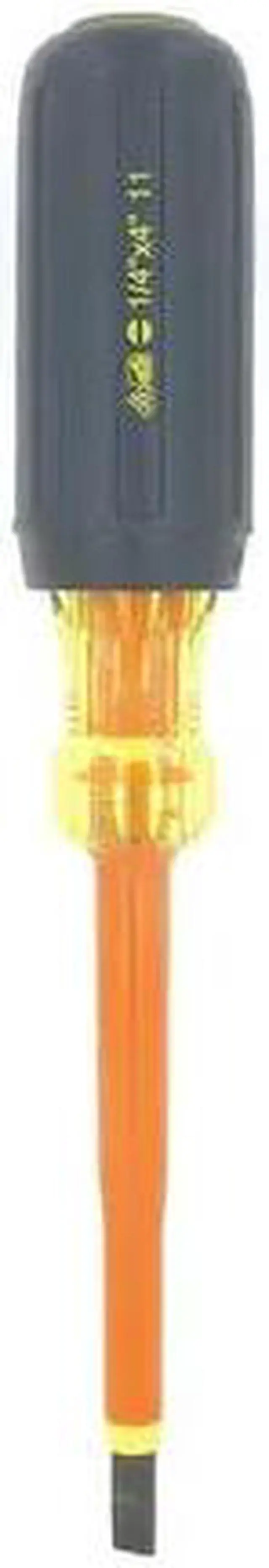 Alt view image 2 of 2 - Insulated Screwdriver,Slotted,1/4" x 4",Round IDEAL 35-9150