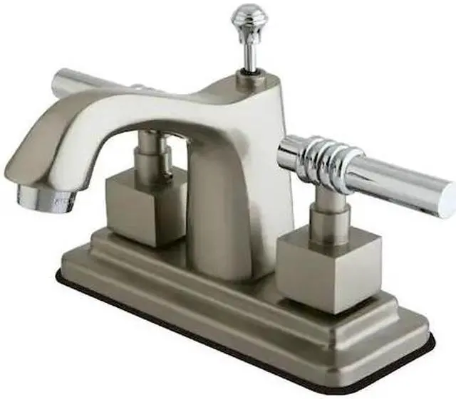 Alt view image 2 of 2 - Kingston Brass KS8647QL Two Handle 4 in. Centerset Lavatory Faucet with Brass Pop-up