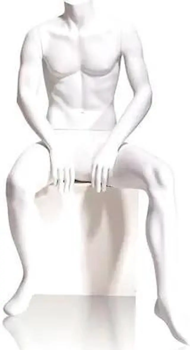 Alt view image 3 of 3 - Econoco GEN-5-HL Male Mannequin - Headless, Seated