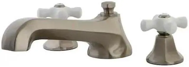 Alt view image 3 of 3 - Kingston Brass KS4308PX 8 Inch -18 Inch Widespread Roman Tub Filler - Satin Nickel