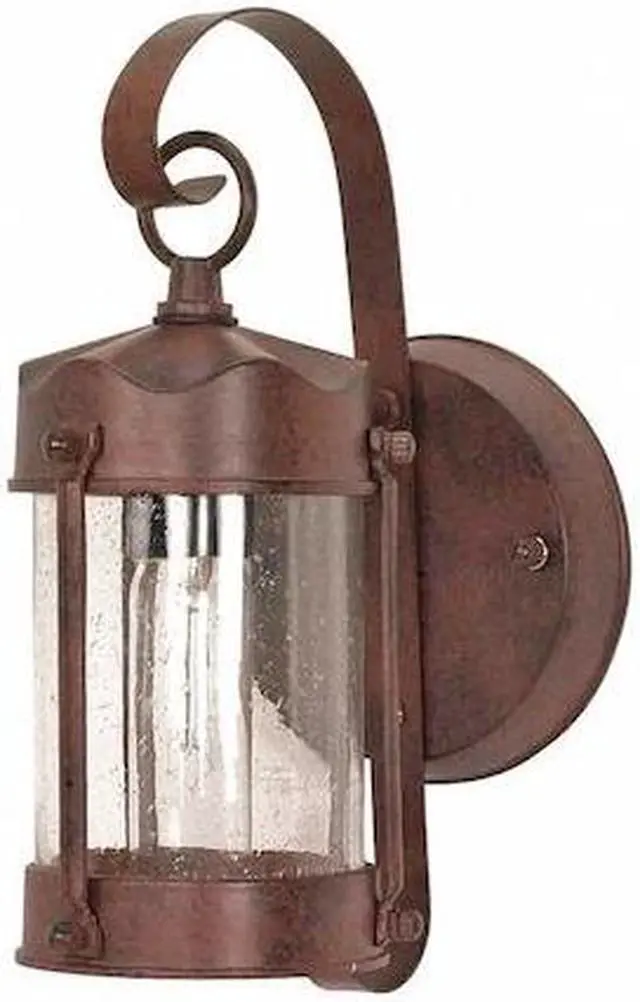 Main image of NUVO 60-3461 1-Light 10-5/8 in. Wall Lantern Piper Lantern with Clear Seed Glass