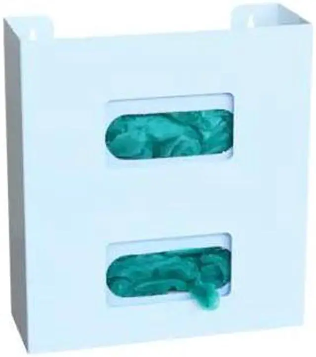 Main image of OMNIMED 305341 Painted White "Square Cut" Glove Box Holder (Double)