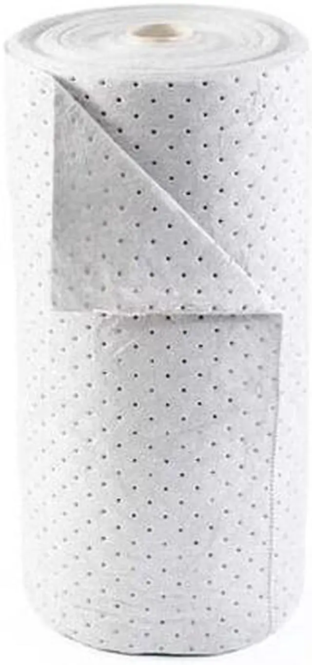 Main image of CONDOR 35ZR41 Sorbent Roll, 38 gal, 30 in x 150 ft, Harsh Chemicals, White,