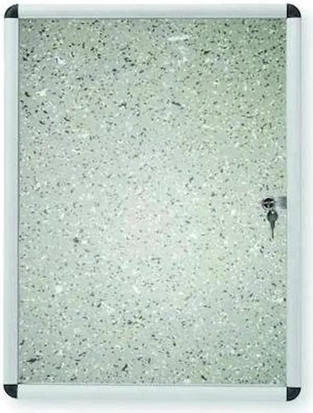 Main image of ZORO SELECT 2RXC9 Enclosed Cork Bulletin Board 36" x 24", 1 Door