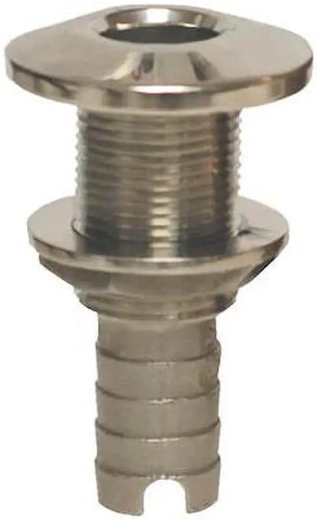 Alt view image 4 of 6 - Groco Stainless Steel Hose Barb Thru-Hull Fitting - 1-1/4"