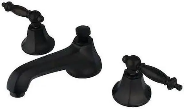 Alt view image 2 of 3 - Two Handle 8" to 16" Widespread Lavatory Faucet with Brass Pop-up in Oil Rubbed Bronze by Kingston Brass