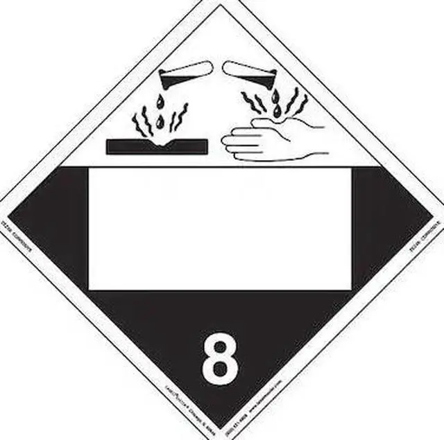 Main image of LABELMASTER ZEZ4B Corrosive Placard,Blank,E-Z,PK25