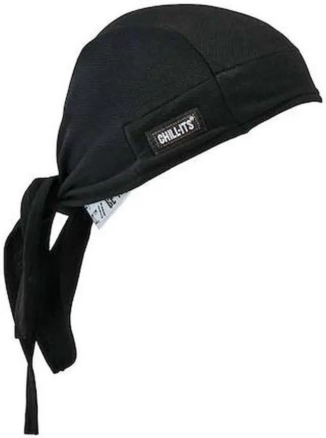 Main image of ERGODYNE 6615 Black High-Performance Dew Rag,PK6