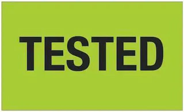 Main image of TAPE LOGIC DL1161 Tape Logic® Labels, "Tested", 3" x 5", Fluorescent Green,