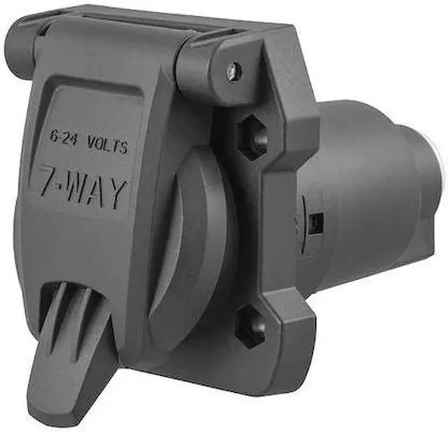 Main image of CURT 58155 Hvy Dty 7-Way RV Blade Connector Socket