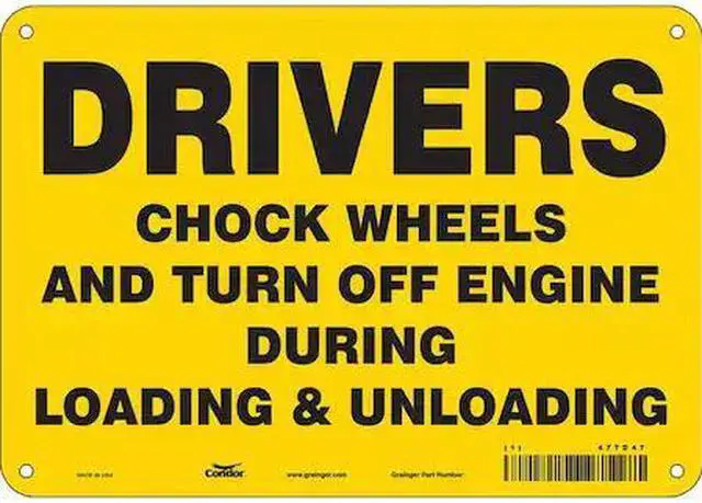 Main image of CONDOR 477D47 Safety Sign, 7 in Height, 10 in Width, Aluminum, Vertical