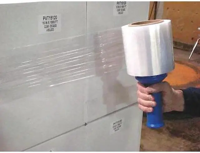 Main image of ZORO SELECT 15A917 Stretch Wrap, 5" W x 600 ft. L, 150 ga, Cast Style, Clear,