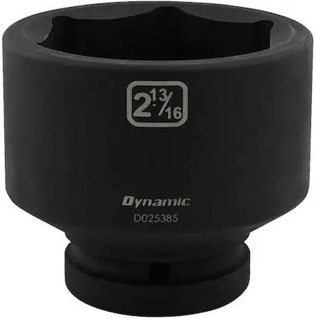 Main image of DYNAMIC D025385 1" Drive Standard Socket, Black Phosphate, Tools 2-13/16" X 1"