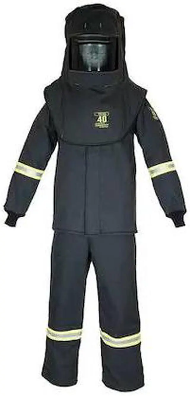Alt view image 2 of 2 - Oberon Company Arc Flash Suit Kit,Gray,XL  TCG4B-XL
