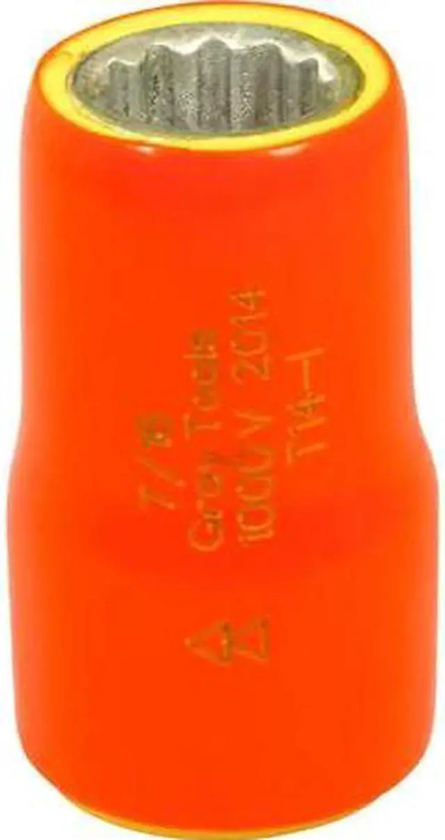 Main image of GRAY TOOLS T14-I 7/16" X 3/8" Drive, 12 Point Standard Length, 1000V Insulated