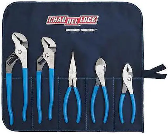 Alt view image 3 of 11 - Tongue and Groove Plier Set, 5Pcs, W/Roll