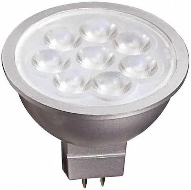 Alt view image 4 of 5 - Satco 6.5w LED MR16 LED 3000K 40 deg. beam spread GU5.3 base 12 volt AC/DC Carded