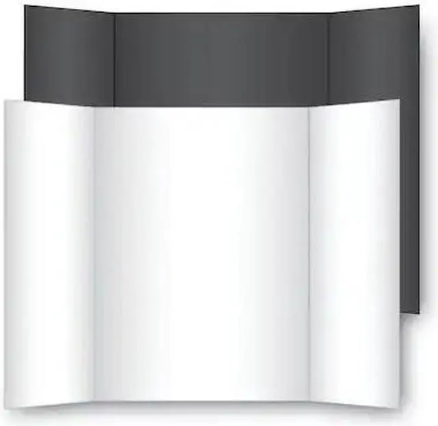 Main image of Eco Brites Too Cool Tri-Fold Poster Board 36 x 48 Black/White 6/PK 27135