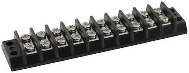 Main image of ZORO SELECT 6ZEH4 Terminal Strip,20A,10 Pole,300VAC